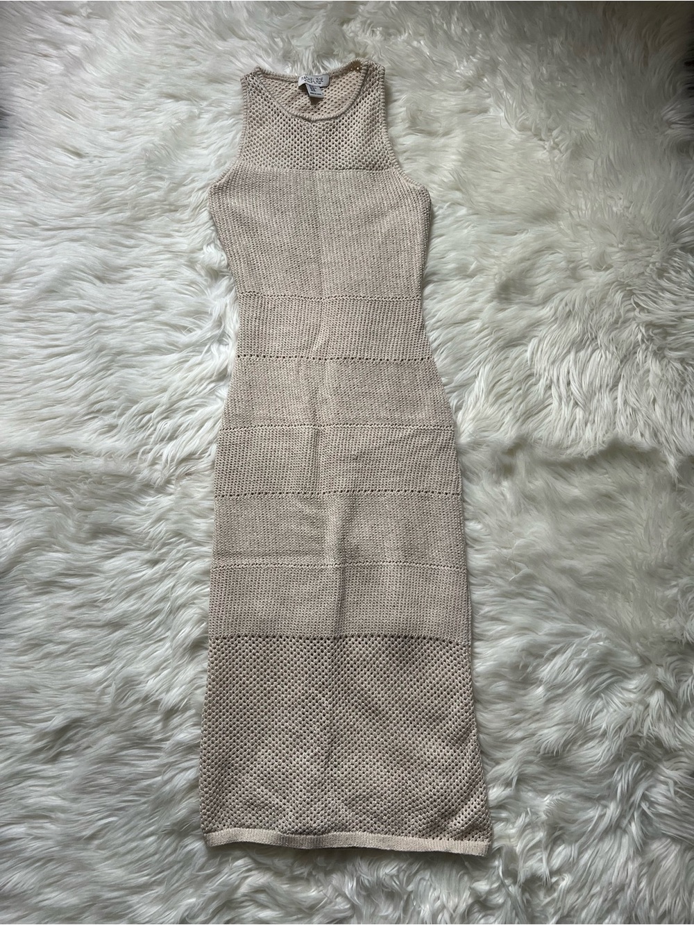 Rachel Zoe Sleeveless Knit Maxi Dress in Beige